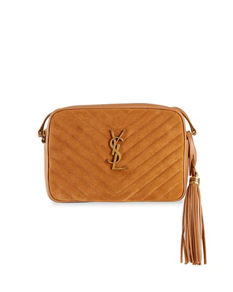 Saint Laurent Lou YSL Suede Camera Crossbody Bag.